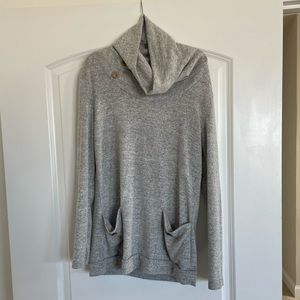 Grey cowl neck/turtle neck sweater, size medium
